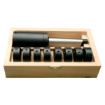 Gevindskærehoved for tappe og runde bakker sæt á 9 stk.